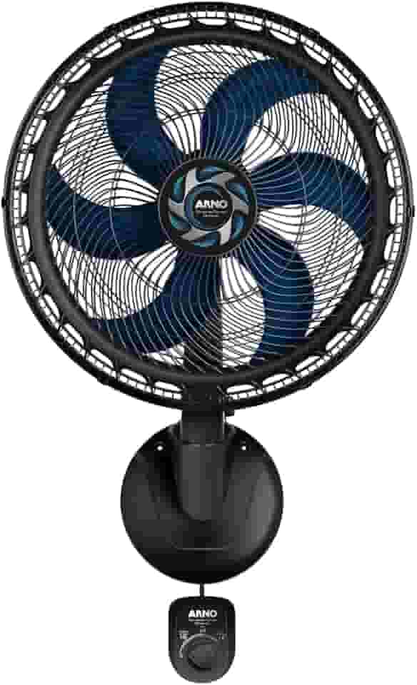 Ventilador de Parede Arno Xtreme Force Breeze 50cm VB51, 126W, 6 Pás, 3 Velocidades, Modo Sono Tranquilo, Oscilação 80º, 110V
