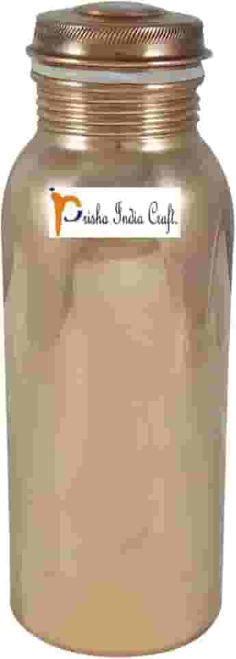 Prisha India Craft Garrafa de água de cobre puro de 700 ml para benefícios à saúde - Garrafas de água feitas à mão