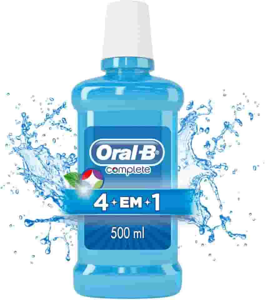 Oral-B Enxaguante Bucal Complete 4em1 Menta Refrescante com Flúor 500 ml
