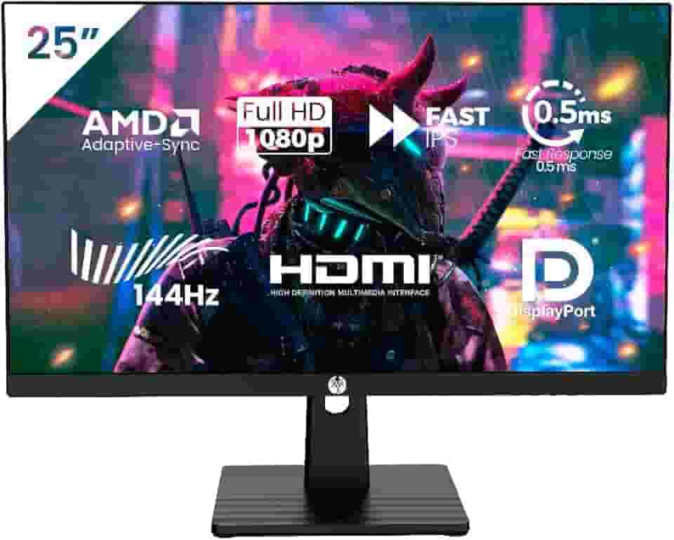 Haiz Monitor Gamer 25'' 144hz 0.5ms 1920x1080 Adaptative Sync FHD HDMI/DP IPS VESA