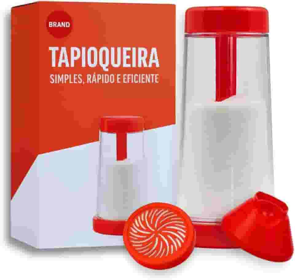 Tapioqueira 3 em 1 Peneira Polvilhador e Armazenador de Tapioca Beiju Farinha Goma – Ideal para Fazer e Guardar Tapioca em Casa sem Grumos (CORES SORTIDAS) - Qualidade Premium LNSTORE
