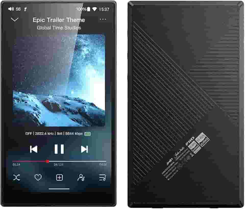 JadeAudio Leitor de música FiiO JM21 Android 13 de alta resolução com Snapdragon 680, Bluetooth, WiFi, USB, DAC, 12,5H, Playtime (preto)