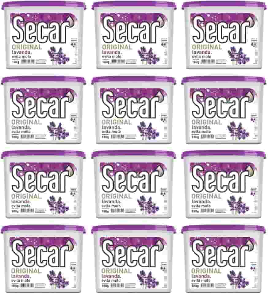 Anti Mofo Secar 12un X 180g - Desumidificador Armário Gaveta (Lavanda)