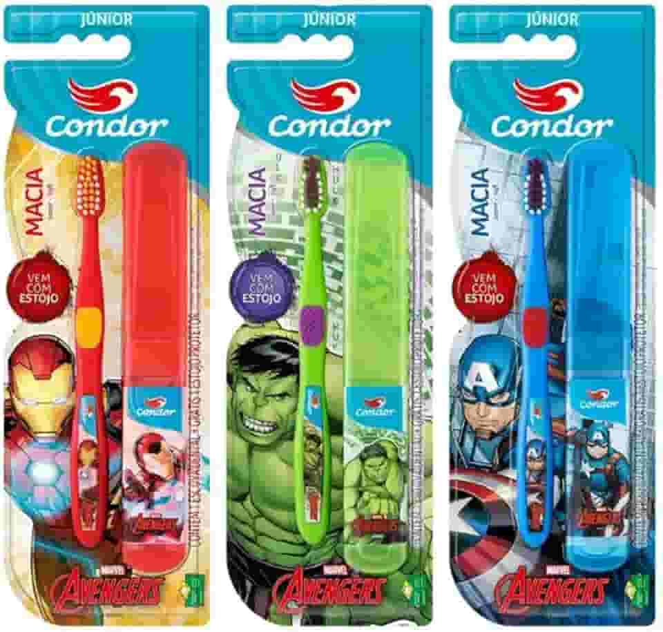 Condor Escova Dental infantil Acima 4 Anos Jr Estojo Avengers