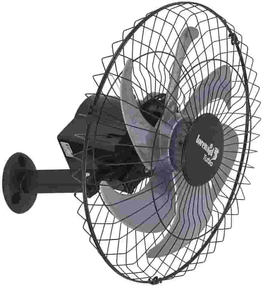 VENTILADOR DE PAREDE TUFÃO M2 50CM PRETO BIVOLT LORENSID COM GRADE DE AÇO