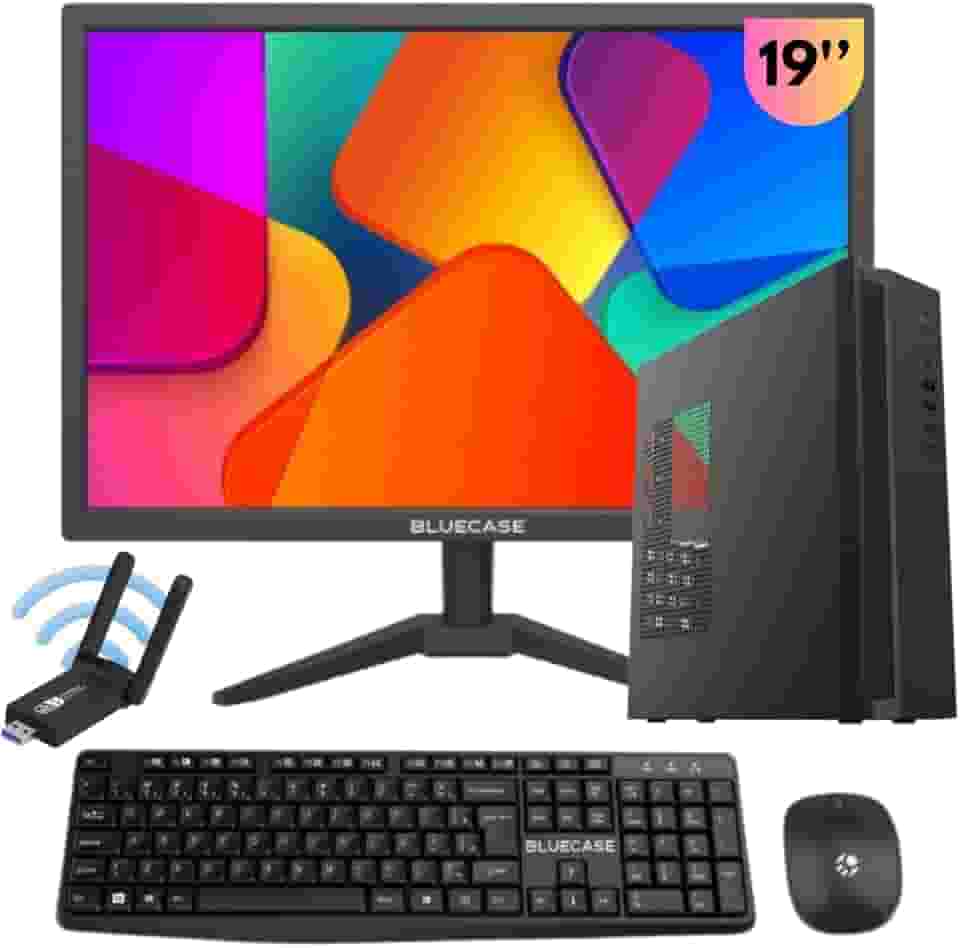 Mini PC Slim Intel Core i7 3ª Geração | 16GB RAM | SSD 512GB NVMe | Windows 11 Pro | Monitor 19’’ + Teclado e Mouse sem Fio | WI-FI 5GHZ | Computador Completo para Escritório e Estudos