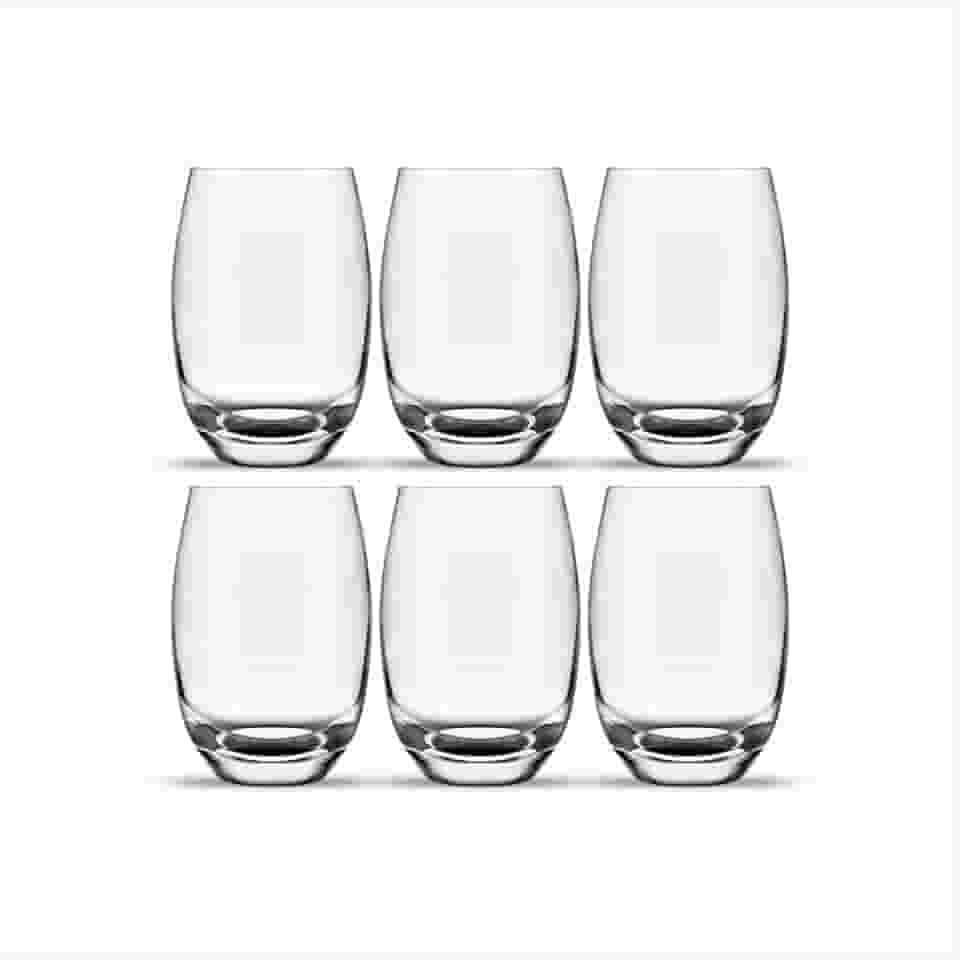 Jogo 6 Copos de Vidro Luxo 465ml - Elegância e Resistência para Todas as Bebidas e Ocasiões Vidro Grosso Premium Perfeito para Mesa Posta e Presente Inesquecível