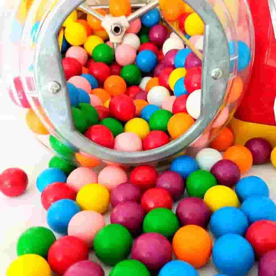 500 Chicletes 26mm Maquina Bolinha Moeda Vending Machine