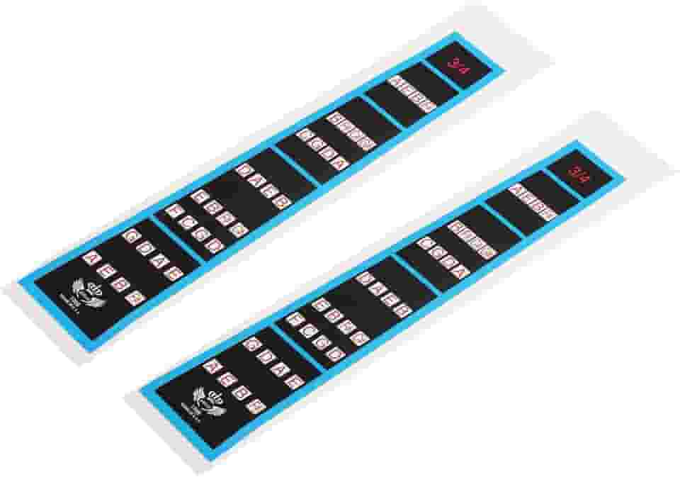 Generic 3/4 Guia de dedo de violino adesivos de braço de violino guia de braço marcadores pretos para praticantes de violinos 3/4, pacote com 2