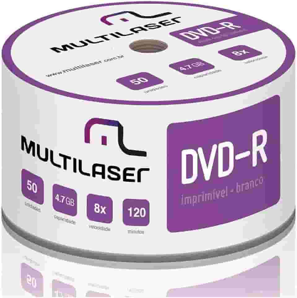 Mídia Multilaser Dvd-R Printable 08X 4.7 Gb - DV052