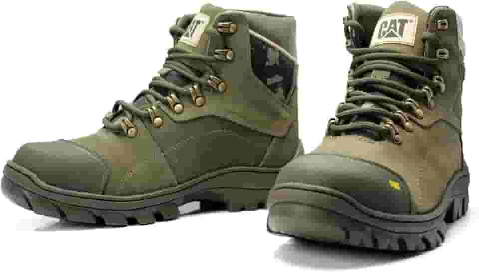 Bota Cat Masculina em Couro Adventure Biqueira Interna