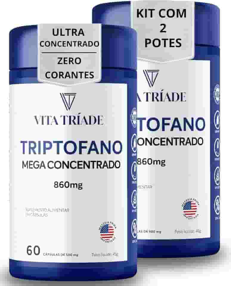 Triptofano Concentrado 860mg Premium kit 120 Cápsulas - Vita Tríade (2)