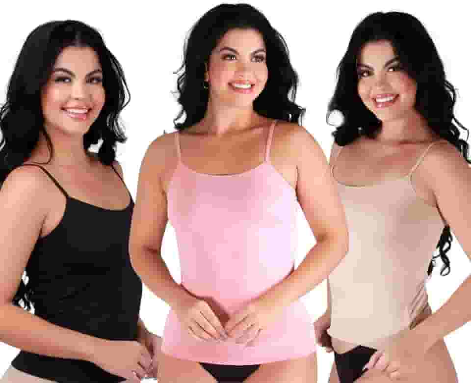 Kit 3 Camisete Segunda Pele Regata Anágua Alcinha Feminina Camiseta Underwear Conforto Não Marca