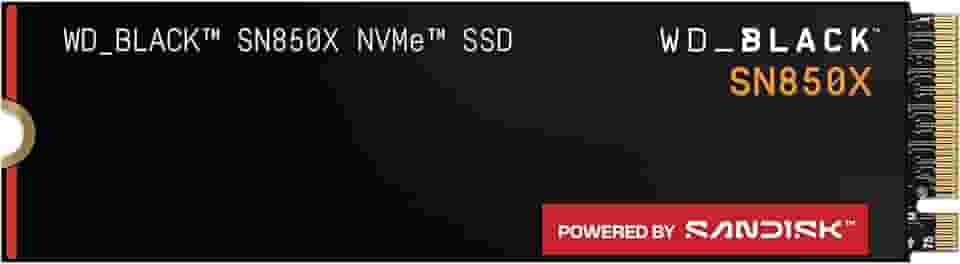 WD_BLACK, SSD SN850x 2TB NVMe M.2 2280 (Leitura até 7300MB/s e Gravação até 6600MB/s)