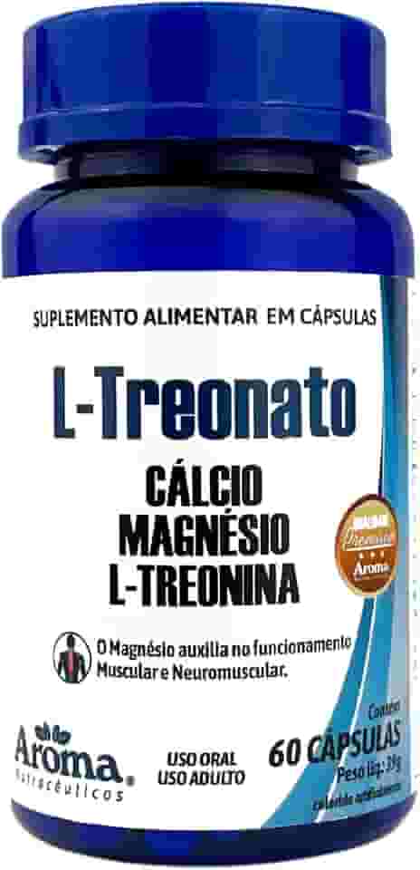 Magnésio L-Treonato, para Músculos e Neurônios, 60 Cápsulas - Aroma Bem Estar
