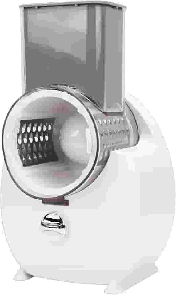 Ralador Elétrico de Vegetais, 4 Cortadores Intercambiáveis, Triturador de Queijo Rotativo Com Barra de Pressão de Segurança, Fatiadores Elétricos para Cenoura, Batata, Pepino,