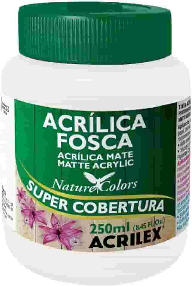 Tinta Acrílica Fosca - Nature Colors Acrilex 250 ml Branco - 519