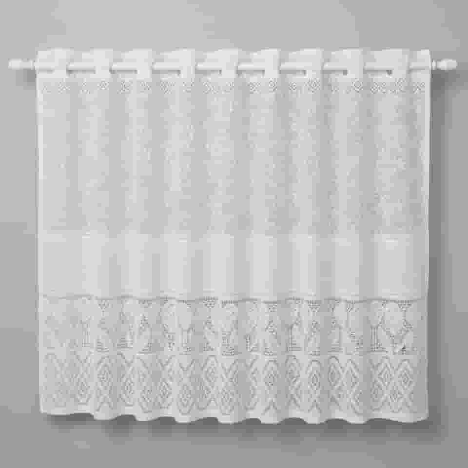 Cortina de Pia Renda Tulipa Branca – 0,80x1,50m
