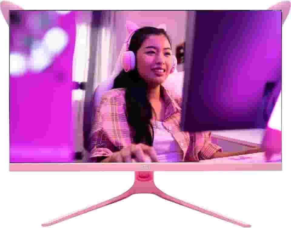 Monitor Gamer Led Rosa 27" 100hz 1ms Full HD (1920x1080) FreeSync G-Sync HDMI/VGA Para Jogos e Entretenimento