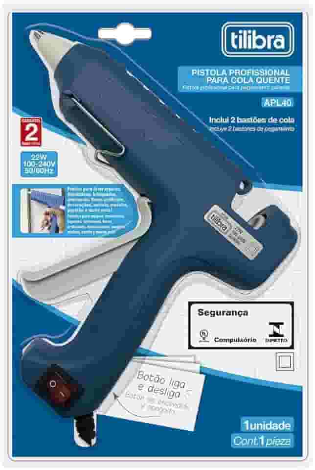 Tilibra - Pistola para Cola Quente Profissional, APL40, Azul