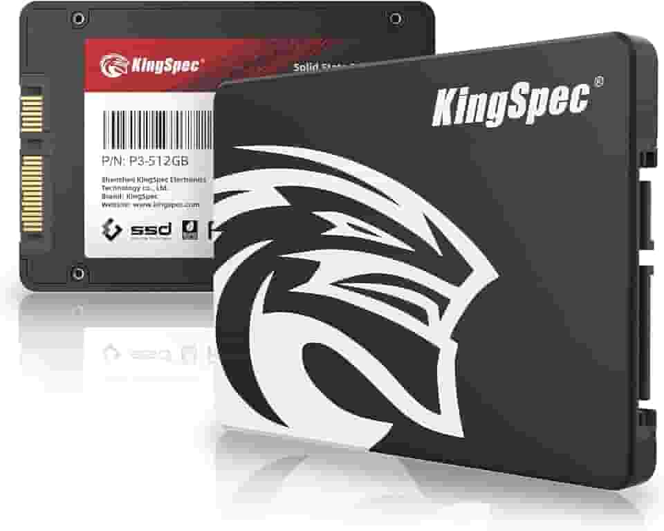 KingSpec SSD SATA de 512 GB 6.3 cm, unidade de estado sólido interna SATA III de 6 Gb/s - Flash TLC 3D NAND, compatível com desktop/laptop/tudo em um