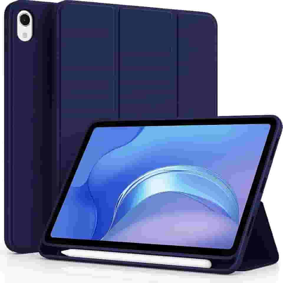 Capa Case PREMIUM Anti Impacto com função sleep e suporte para iPad 10 10.9" e iPad 11 A16 2025 Com Compartimento Para Pencil Caneta Tampa Magnética (Azul Marinho)