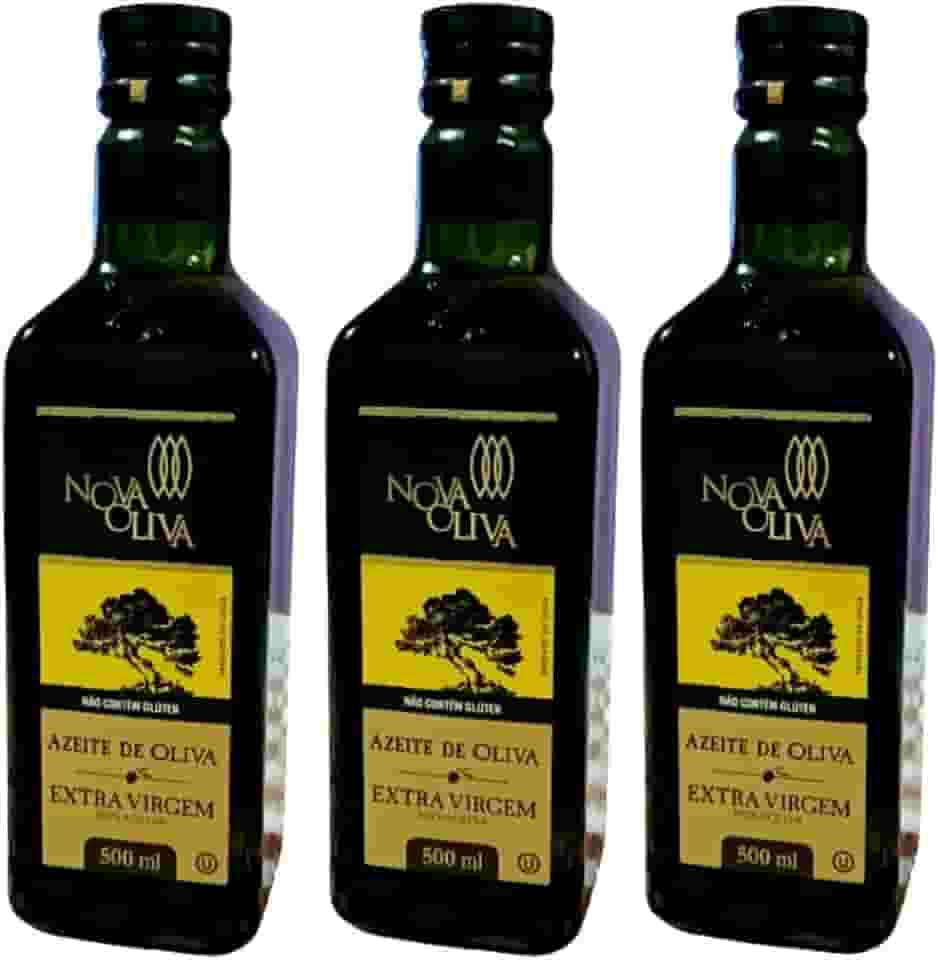 Azeite de Oliva Extra Virgem Nova Oliva Garrafa de 500ML Combo Com 3 Unidades