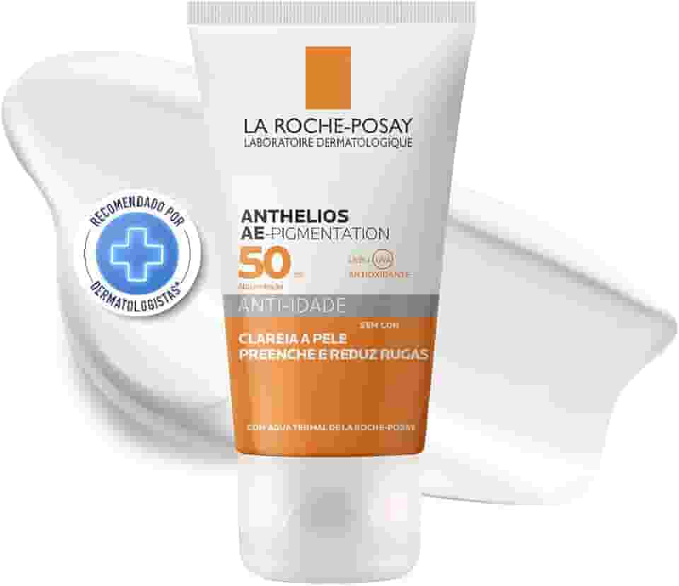 La Roche-Posay, Protetor Solar Anti-Idade com Ácido Hialurônico, Sem Cor, Textura Gel Creme, FPS50, 50g