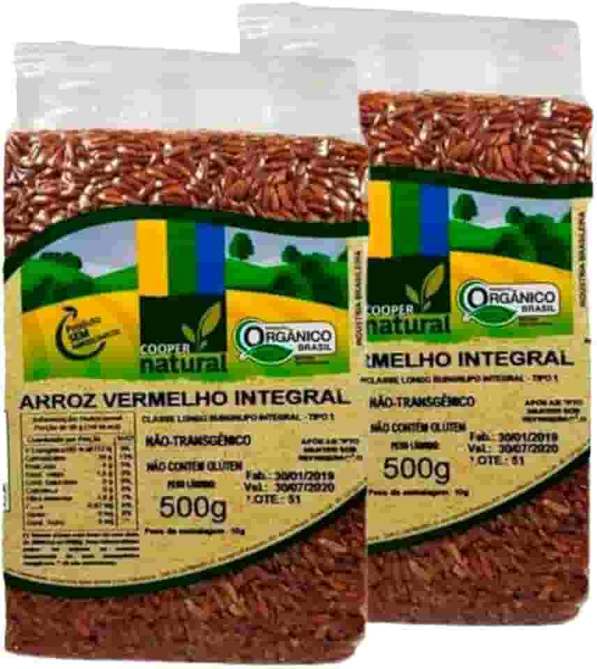 Kit 2X: Arroz Vermelho Integral Orgânico Coopernatural 500g
