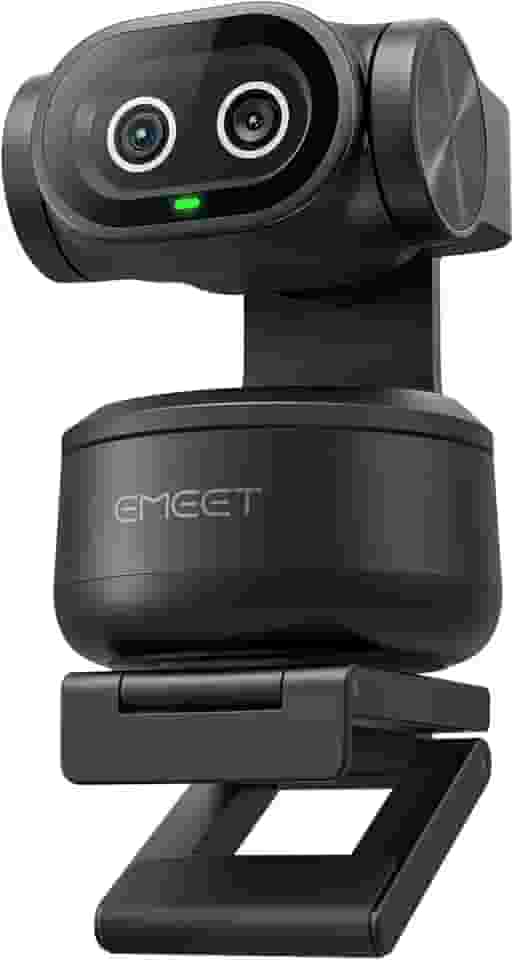 EMEET PIXY Dual-Camera AI-Powered PTZ Camera 4K, AI Tracking, PDAF&AI Autofocus 0.2s, 1/2.55'' Sensor, 3 Mics, Presets, Gesture Control, 4K Webcam for Streaming and OBS/Twitch/Switch 2 Compatible
