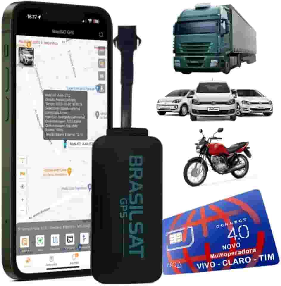 Rastreador Veicular Gps Bloqueador 4G Com Chip E Aplicativo Em Tempo Real Carro Moto Caminhao