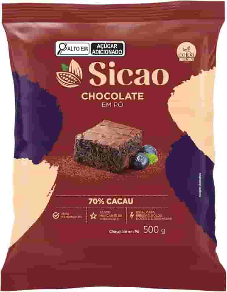 Chocolate em Pó 70% Cacau Sicao 500gr