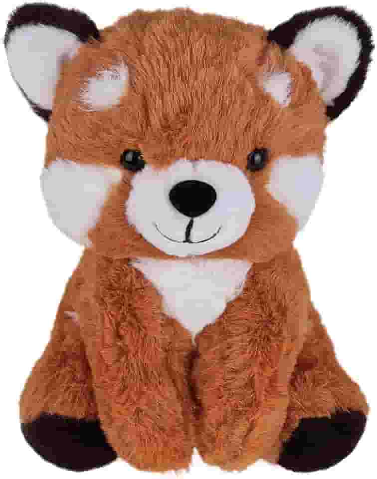 Urso Panda Vermelho De Pelúcia Sentado 23cm