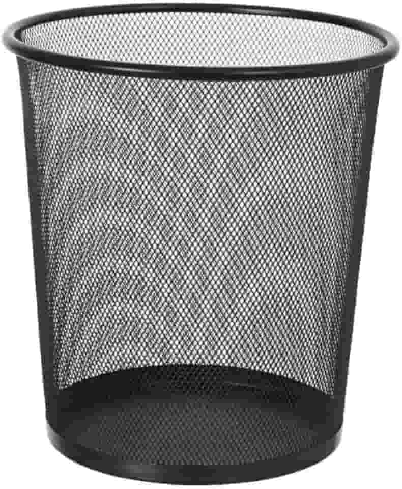 Lixeira de Metal 10L Aramado Telado e Resistente Ideal Para Escritório Cor Preto