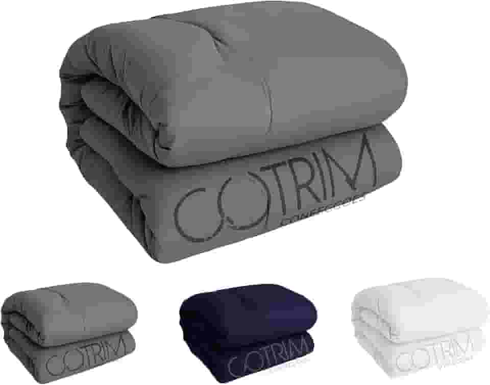 Edredom CASAL Algodao 400 FIOS Avulso Dupla face HOTEL POUSADA (CINZA, CASAL/QUEEN)