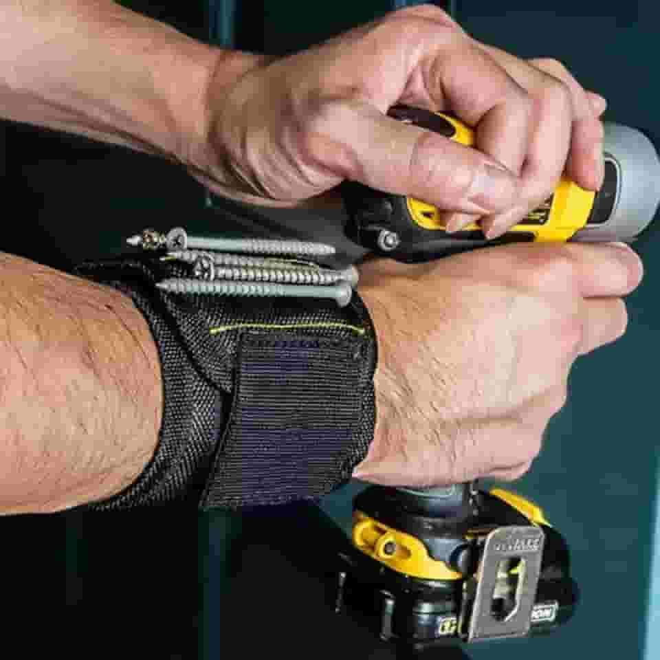 Pulseira Magnética Porta Ferramentas 15 Ímãs Super Fortes, Segurar Parafusos, Porcas E Outros Dispositivos