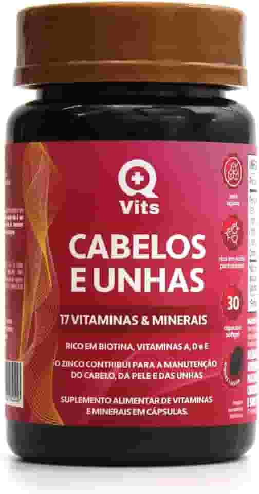 Cabelos e Unhas QMaisVits 30 Cápsulas Softgel