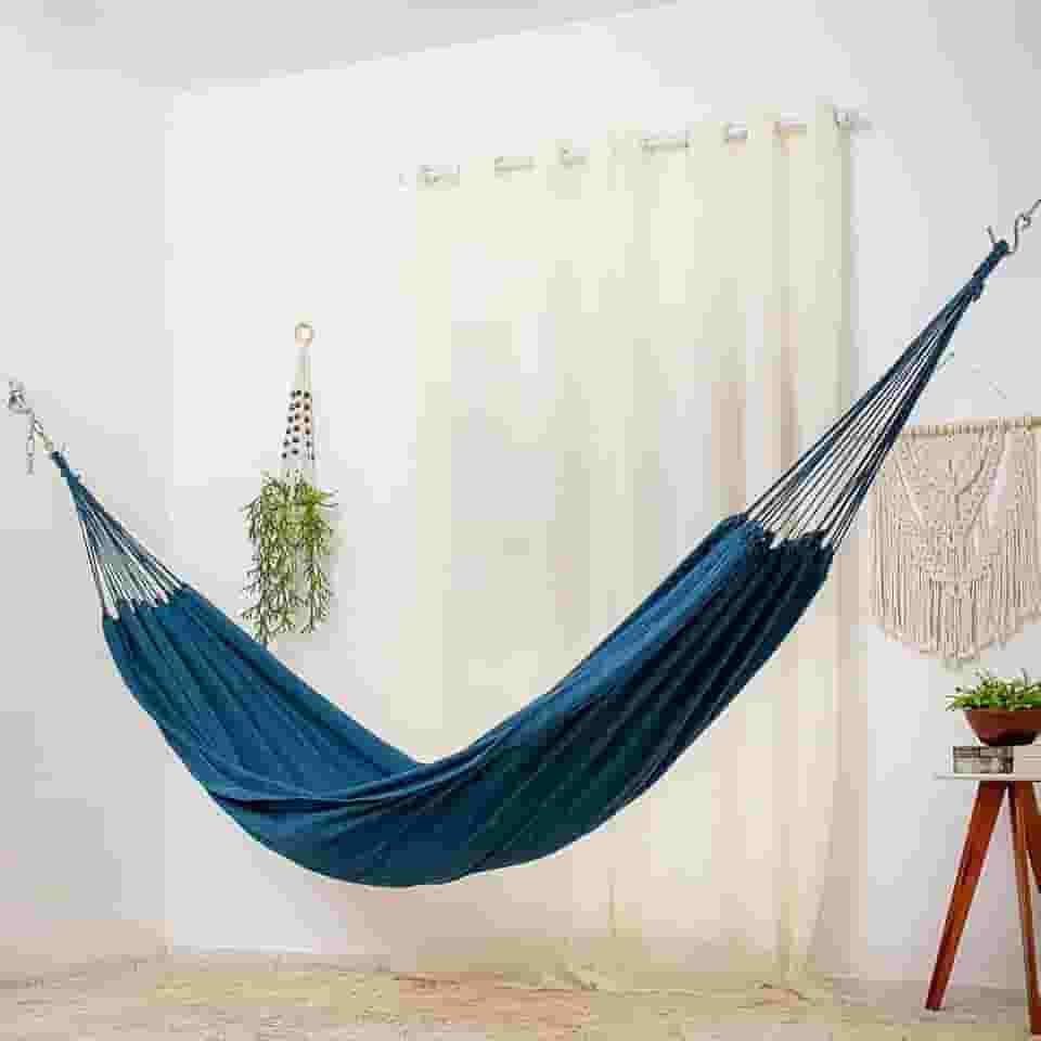 Rede de Dormir Jeans Life Basic Azul Petróleo