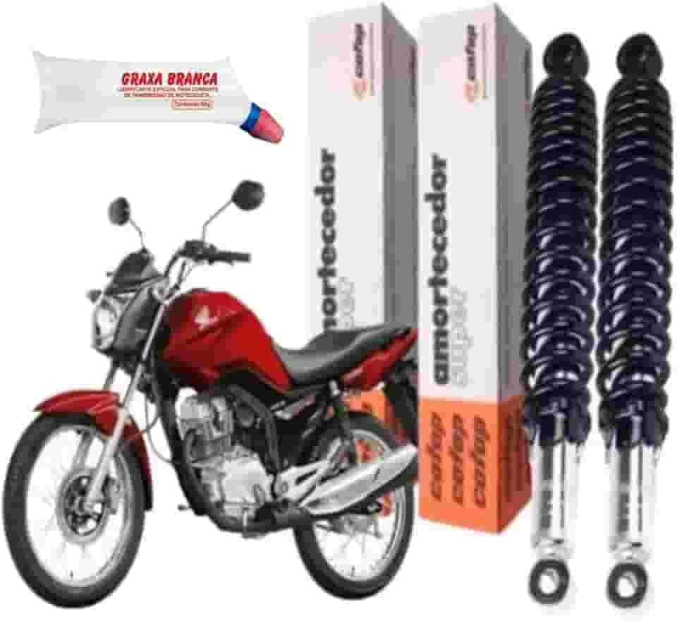 Combo Par Amortecedores Traseiro Cg Titan Fan e Today 1989 a 2018 Original Cofap e Graxa