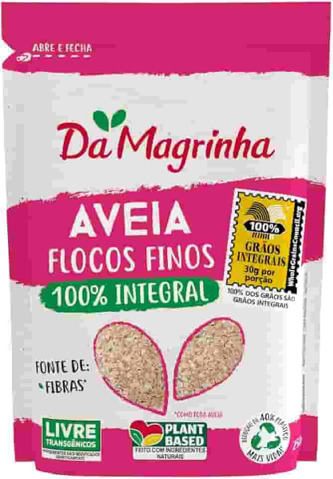 Aveia Da Magrinha 250g – Flocos Finos, Integral, Fonte de Fibras, Sem Lupas de Alto Teor, Ideal para Mingaus, Receitas e Café da Manhã Saudável