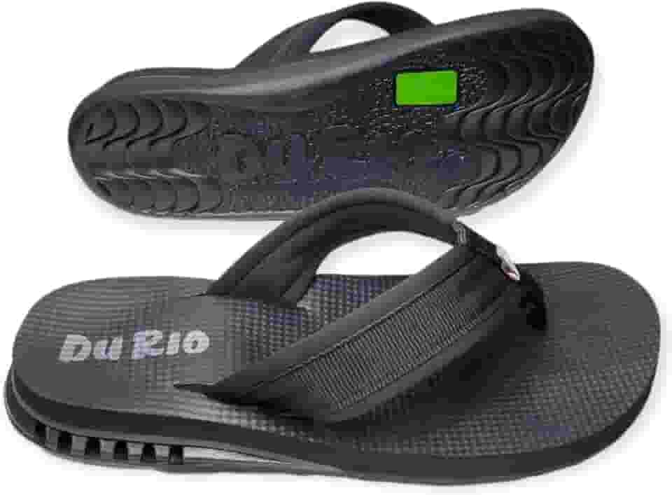 Chinelo DuRio Ultra Premium Neo Black Indicado Para Esporão e Fascite Plantar