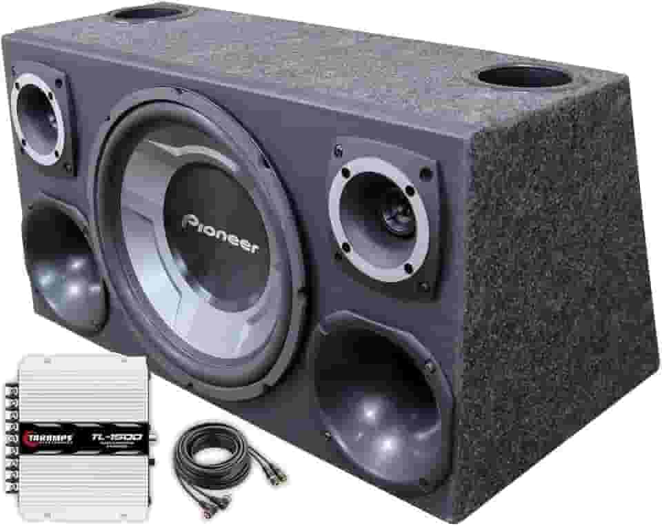 Caixa Som Automotivo Trio Sub Pioneer + Taramps Tl1500
