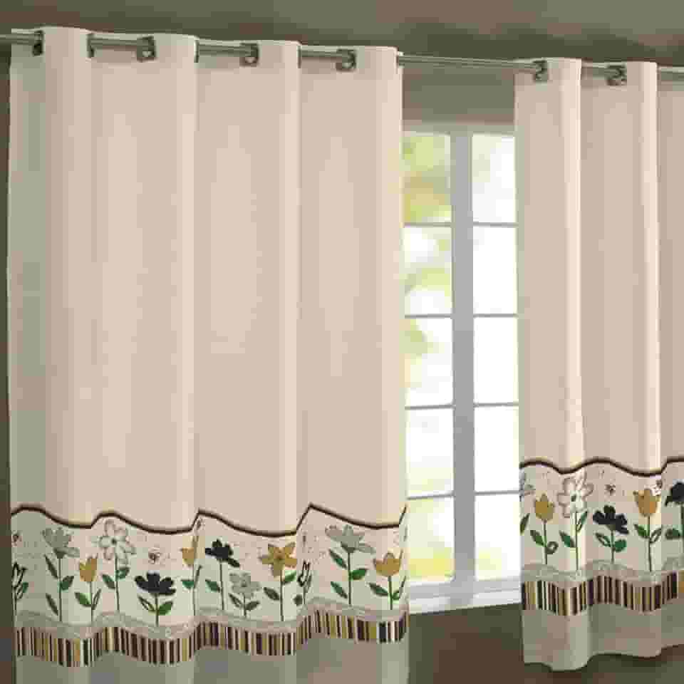 Cortina de Cozinha Estampada Gorgurinho 3,00m x 1,50m Com Ilhós (Abelha)