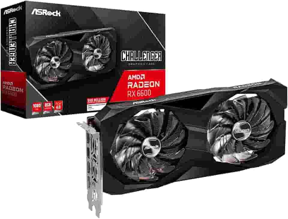 GPU ASROCK AMD RADEON RX 6600 CHALLENGER D 8G 128BITS (RX6600 CLD 8G) 90-GA2RZZ-00UANF