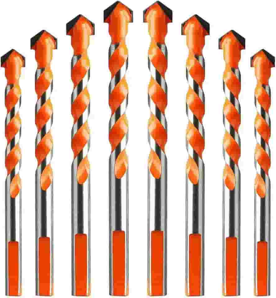 Conjunto de 8 Brocas Diamantadas Multifuncionais, 6mm 8mm 10mm 12mm