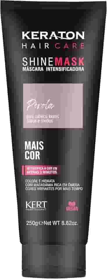 Keraton, Máscara matizadora hidratante, Trata e colore, Para cabelo louro claro e médio, Shine Mask, 240g, Pérola