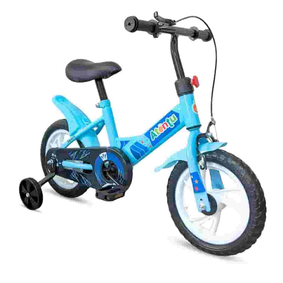 Bicicleta Infantil Aro 12 com Pedal e Rodinhas de Apoio para Menino e Menina, Modelo Educativo, Confortável e Seguro para Primeiros Passeios