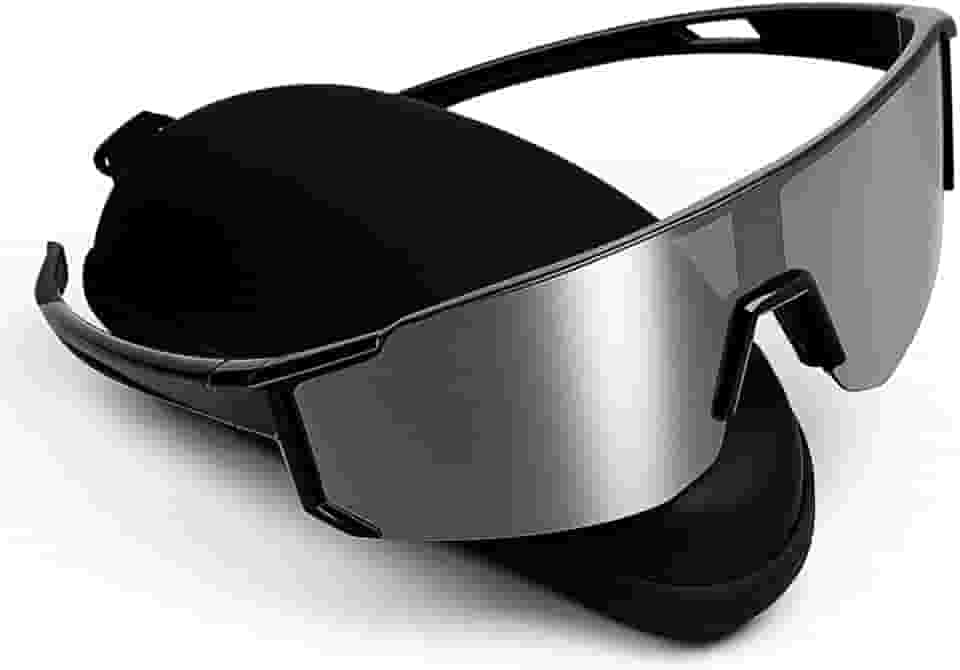 Óculos Ciclismo Corrida Esportivo Bike Mtb Protecao Uv Beach Prata