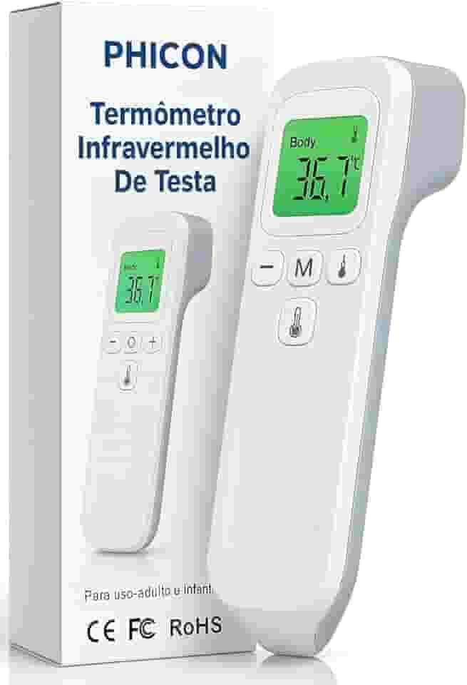 Termometro Bebe Digital De Testa Infravermelho Portátil - Sem Contato Medição Precisa Com Memória E Alarme De Alta Temperatura (LCS-2)