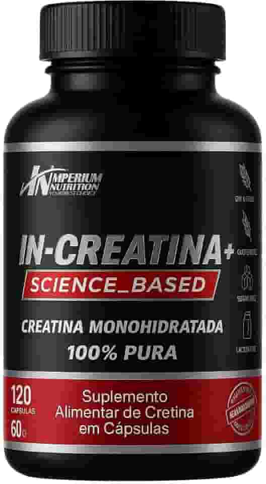 CREATINA 120 CÁPSULAS MONOHIDRATADA - IN-CREATINA+ EM CÁPSULAS DA IMPERIUM NUTRITION PARA HOMENS E MULHERES
